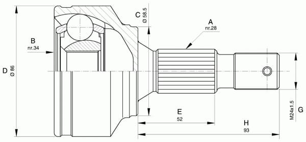 CV joint outer 15-1469