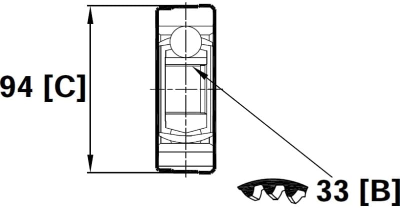 CV joint inner 16-1004