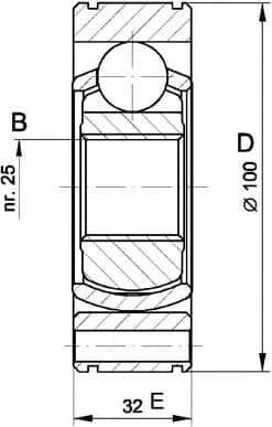 CV joint inner 16-1020