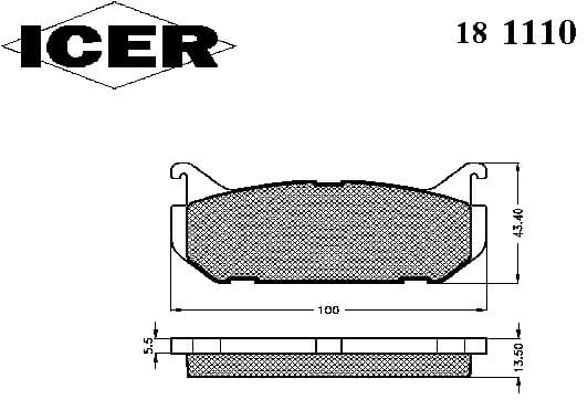 Brake pads rear 181110