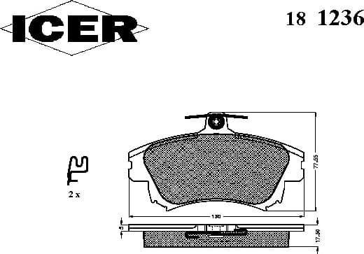 Brake pads front 181236701