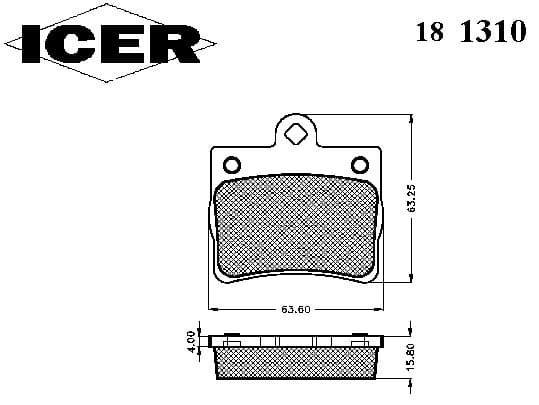 Brake pads rear 181310