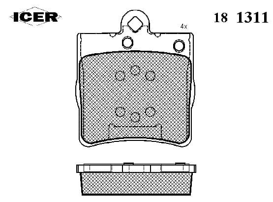 Brake pads rear 181311