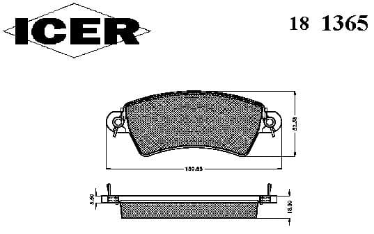Brake pads front 181365702