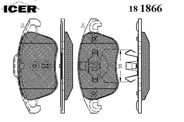 Brake pads front 181866