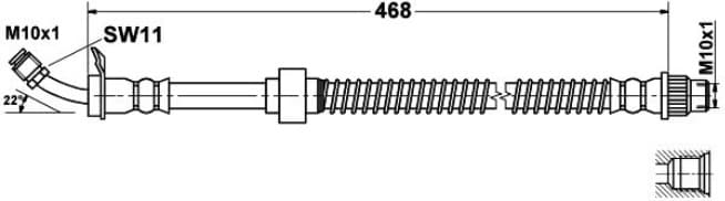 Brake hose front 19030291