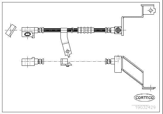 Brake hose front 19032429