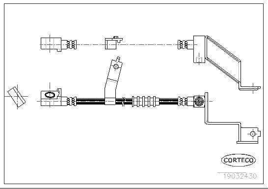 Brake hose front 19032430