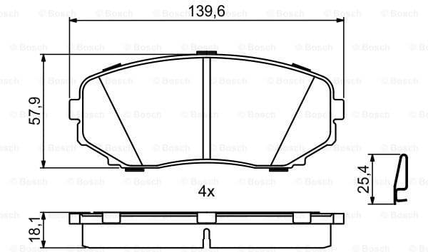 Brake Pad Set, disc brake 0986494879 - image 7