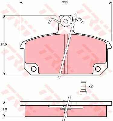 Brake Pad Set, disc brake GDB632