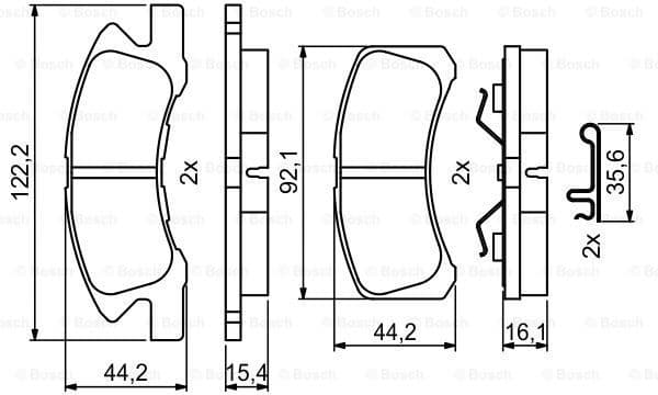Brake Pad Set, disc brake 0986494878