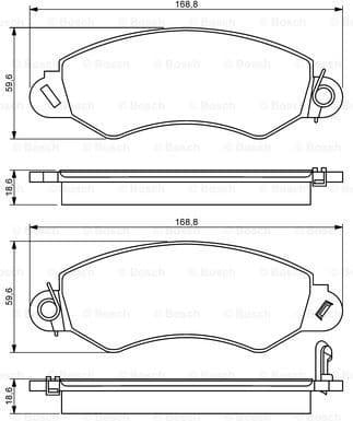 Brake Pad Set, disc brake 0986494300