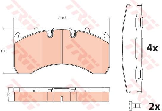 Brake Pad Set, disc brake GDB5098