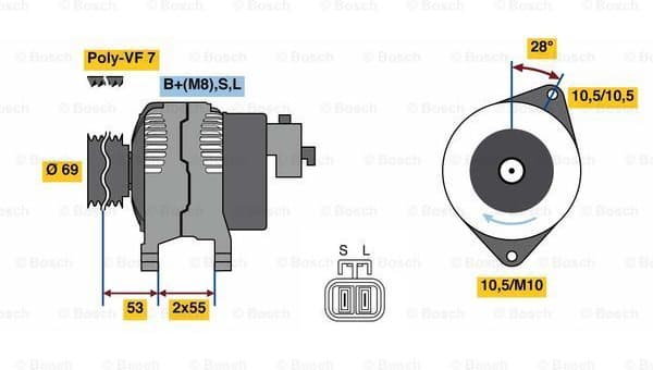 Alternator 0986080640