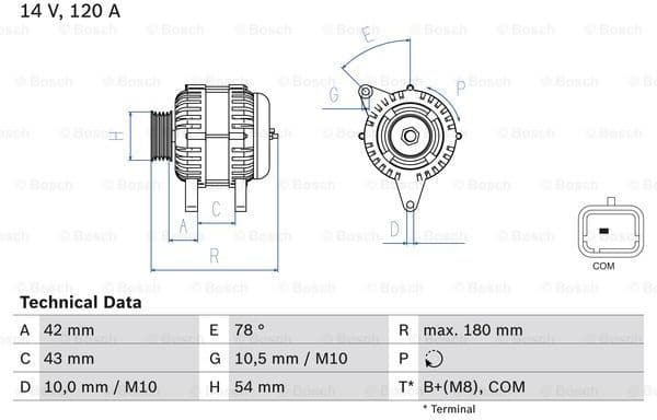 Alternator 0986083800