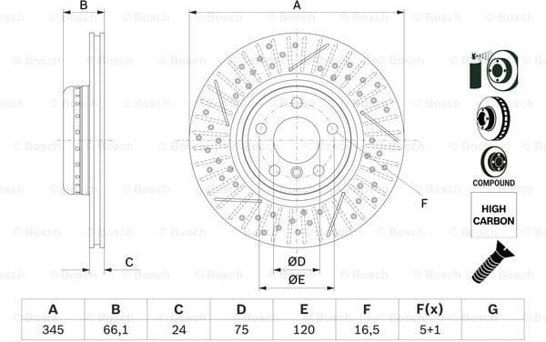 Brake Disc 0986479E05 - image 5