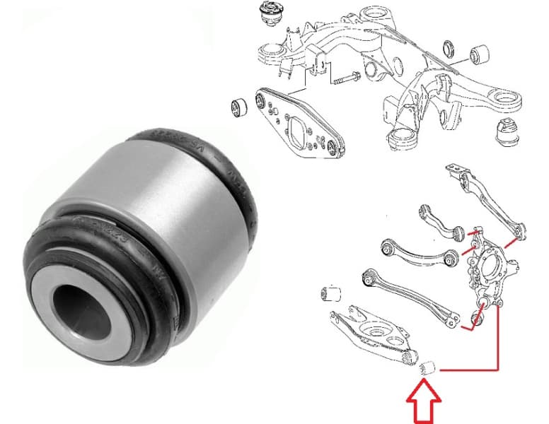 Silentblock rear axle 34756 01