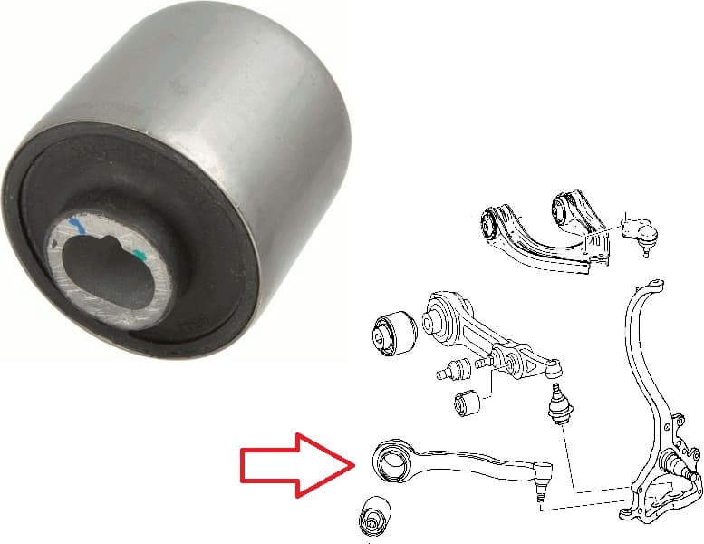 Silentblock front axle 30836 01