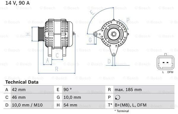 Alternator 0986080190