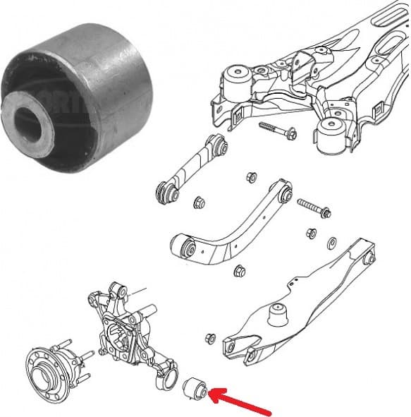 Silentblock rear axle 00506279