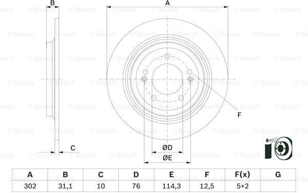 Brake Disc 0986479E46