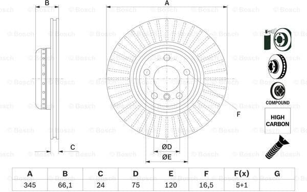 Brake Disc 0986479E06 - image 5