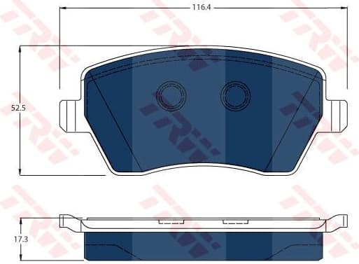 Brake Pad Set, disc brake ELECTRIC BLUE GDB3332BTE