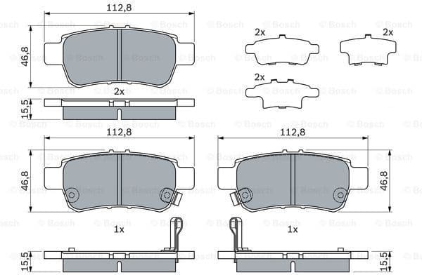 Brake Pad Set, disc brake 0986494964 - image 7