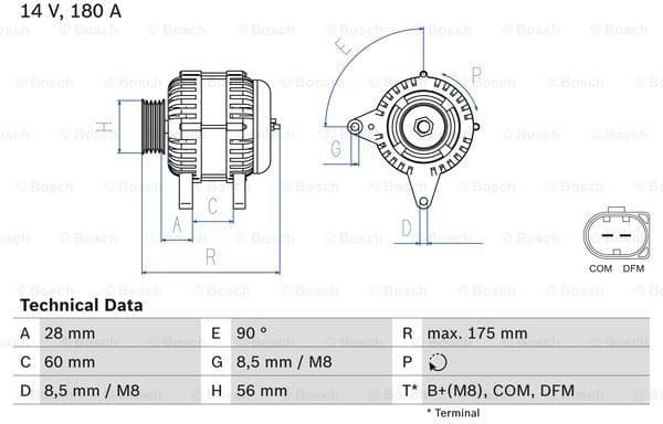 Alternator 0986080090