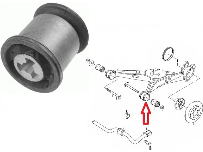Silentblock rear axle 31999 01