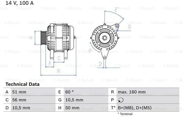 Alternator 0986042750