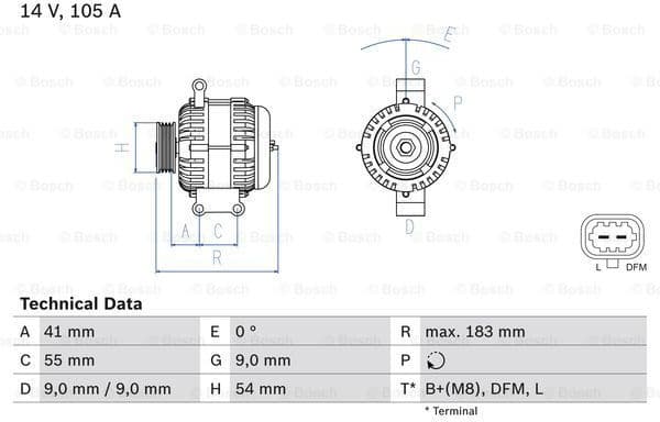 Alternator 0986084190
