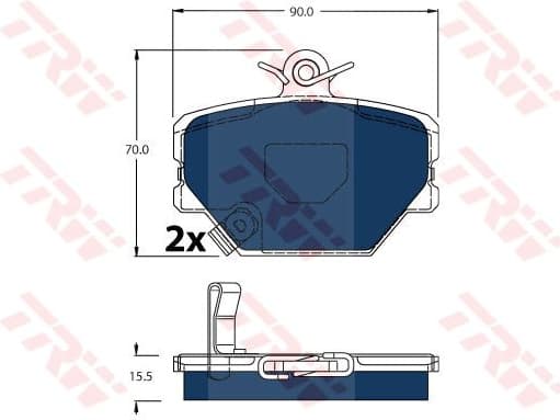 Brake Pad Set, disc brake ELECTRIC BLUE GDB1365BTE