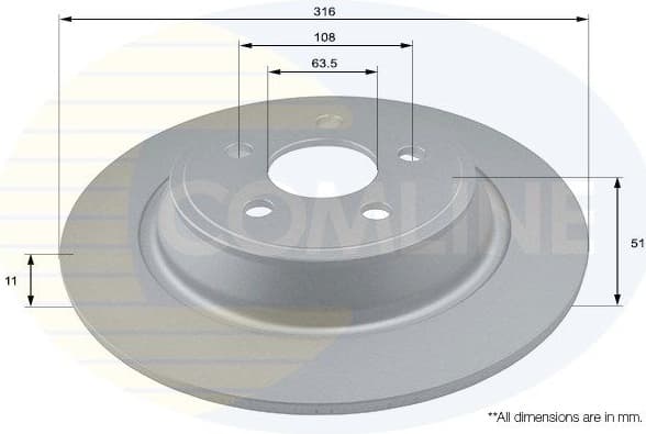 Brake Disc COATED ADC1290
