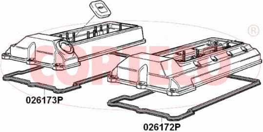 Gasket, cylinder head cover 026172P
