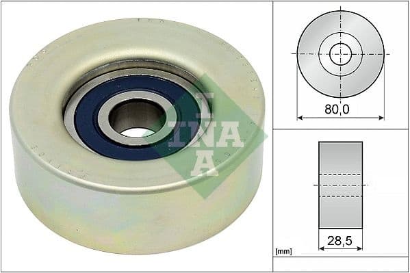 Deflection/Guide Pulley, V-ribbed belt 532087320