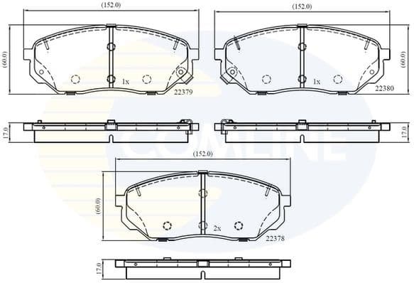 Brake pads front CBP32353
