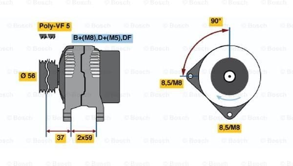 Alternator 0986040350
