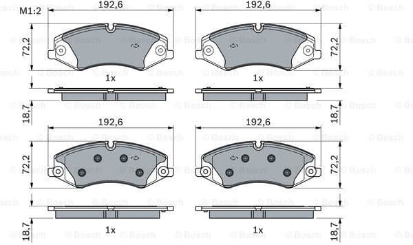 Brake Pad Set, disc brake 0986494980