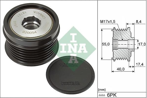 Alternator Freewheel Clutch 535031610