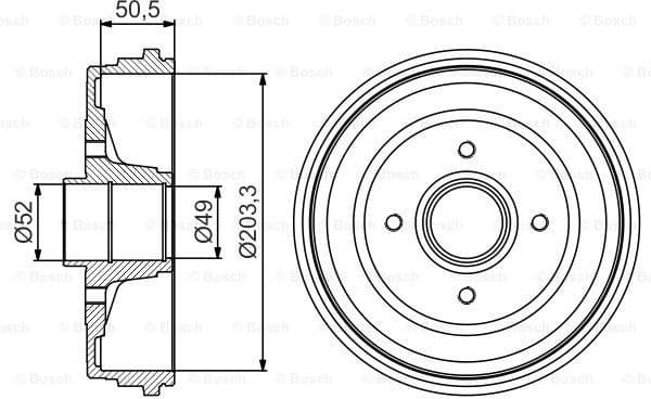 Brake Drum 0986477205