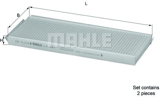 Filter, cabin air LA391/S