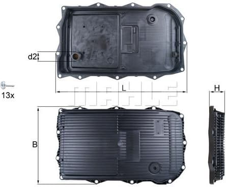 Oil Sump, automatic transmission HX184KIT