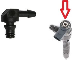 Fuel overflow line connector T439201