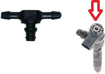 Fuel overflow line connector T439205 - image 2