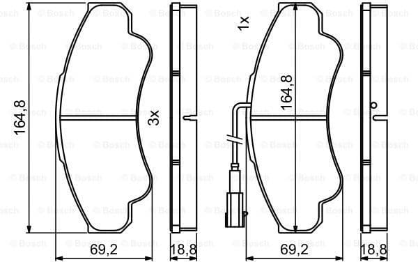 Brake Pad Set, disc brake 0986494850 - image 2