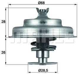 Thermostat, coolant BEHR TX7580D