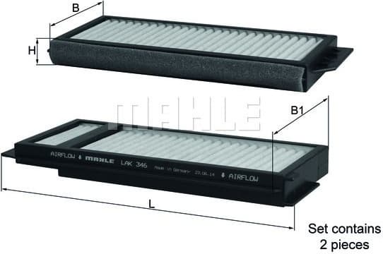 Filter, cabin air LAK346/S