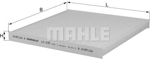 Filter, cabin air LA635