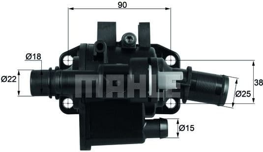 Thermostat, coolant BEHR TH4283